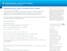 Tablet Screenshot of dotnethosting.asphostdirectory.com